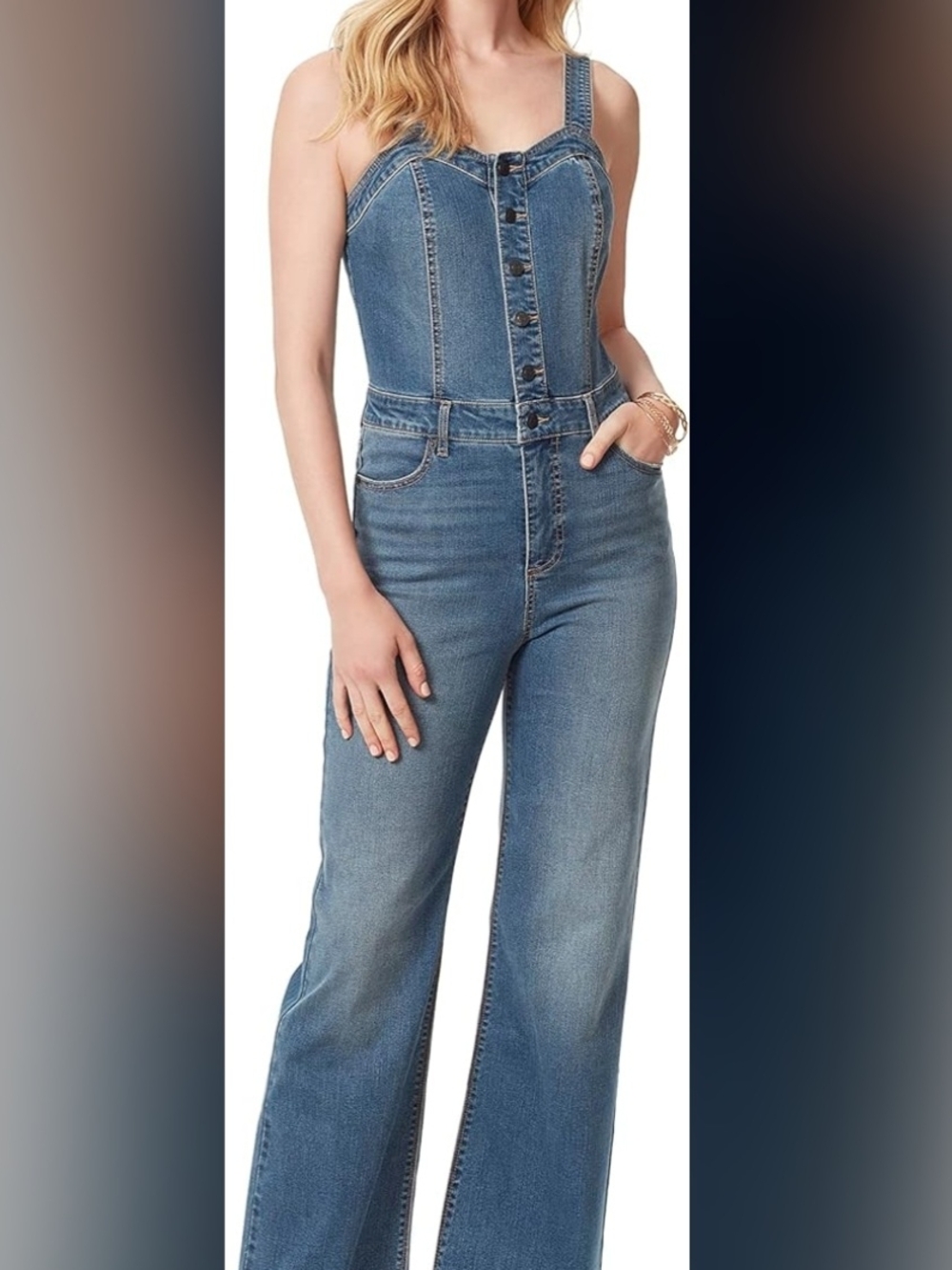 Jessica Simpson Freewill Constance Denim Jumpsuit